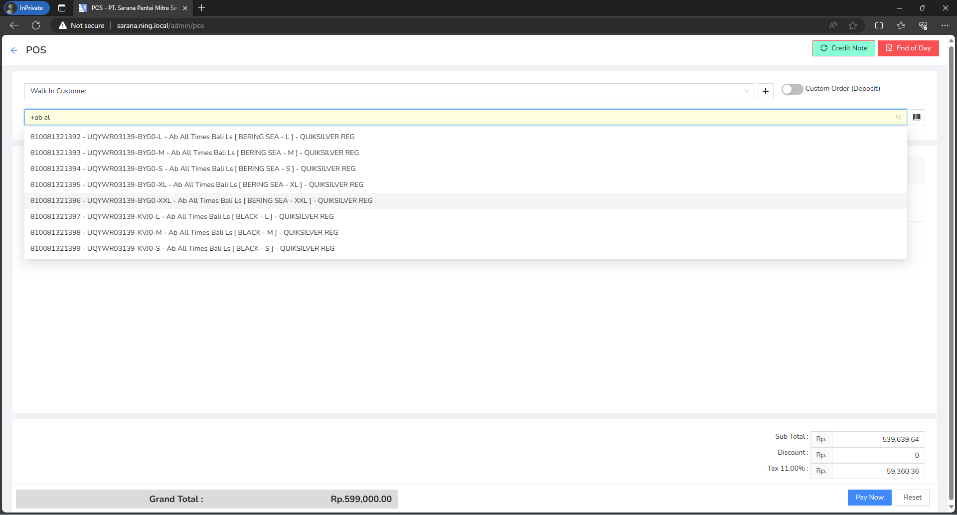 Add Same Product (Product Search)