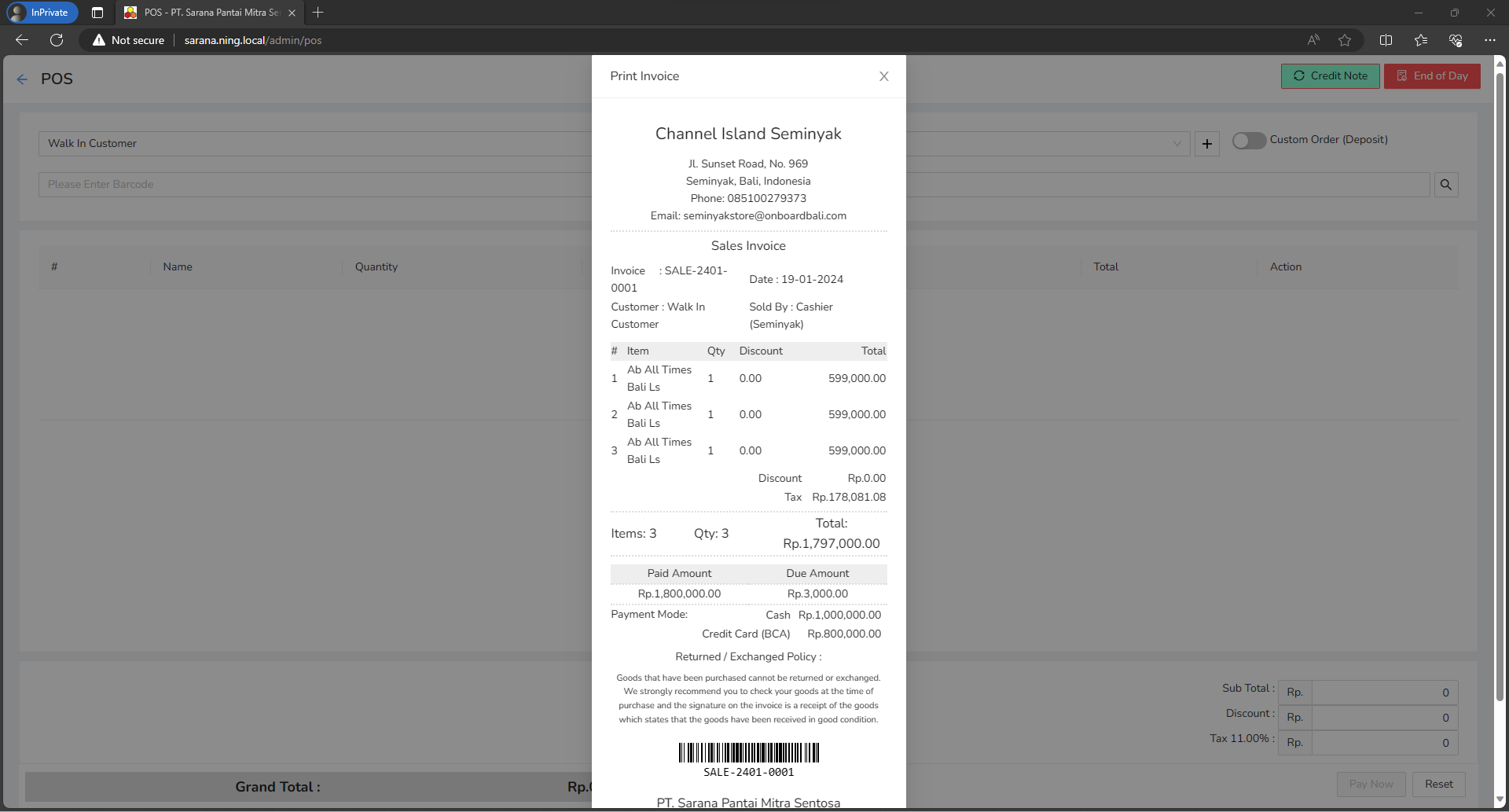 Print Receipt