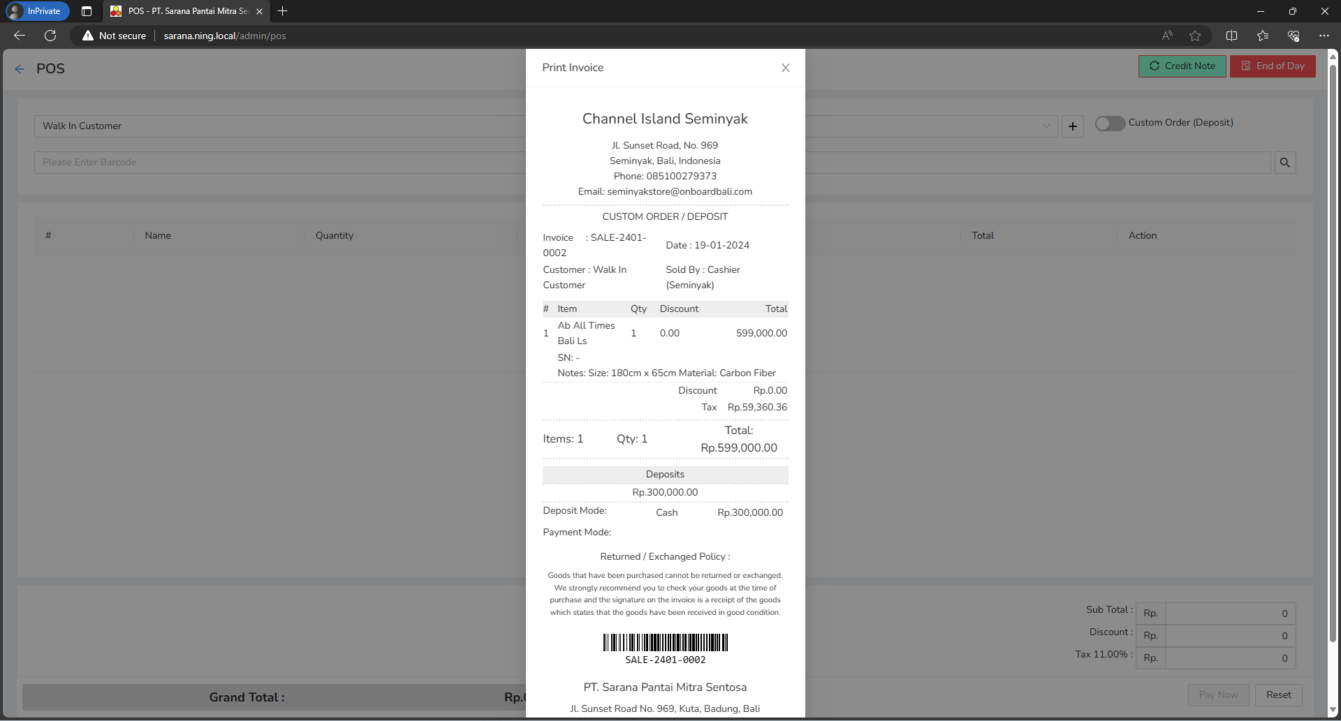 Print Receipt