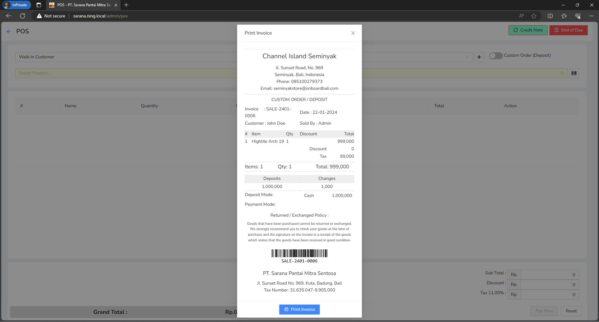 Print Receipt