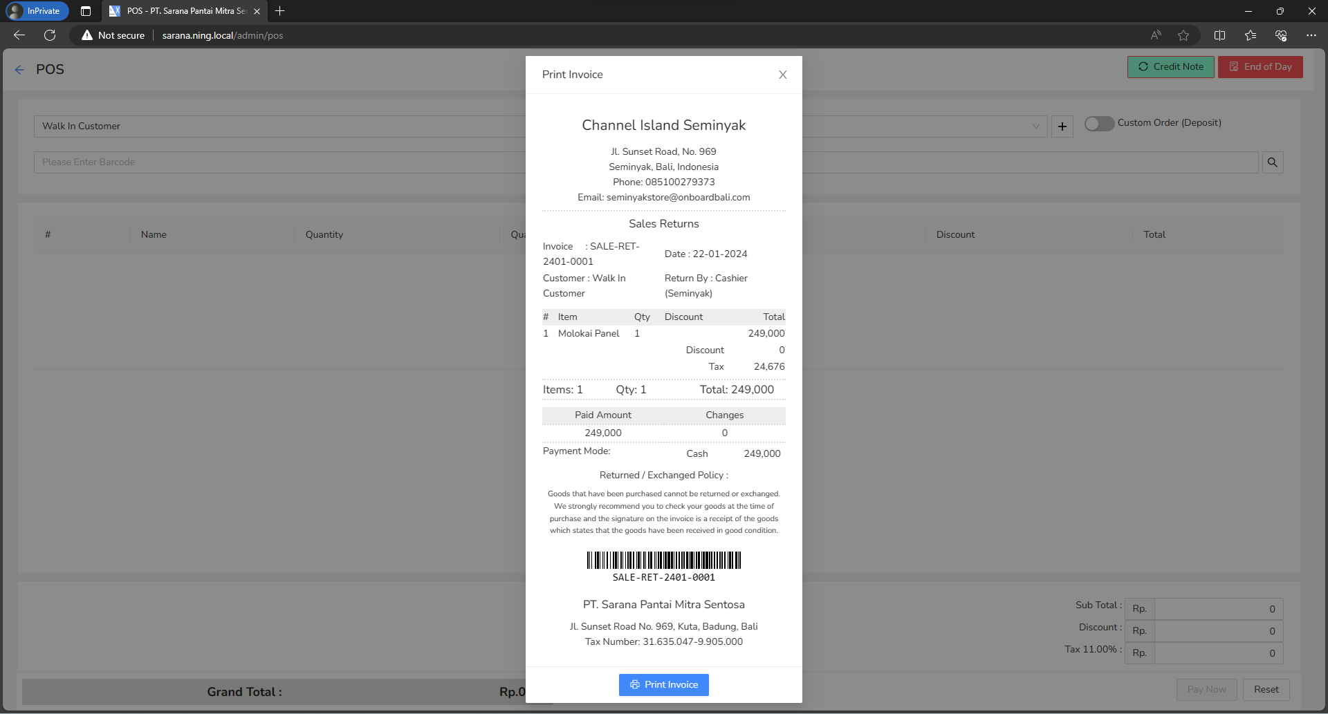 Print Receipt